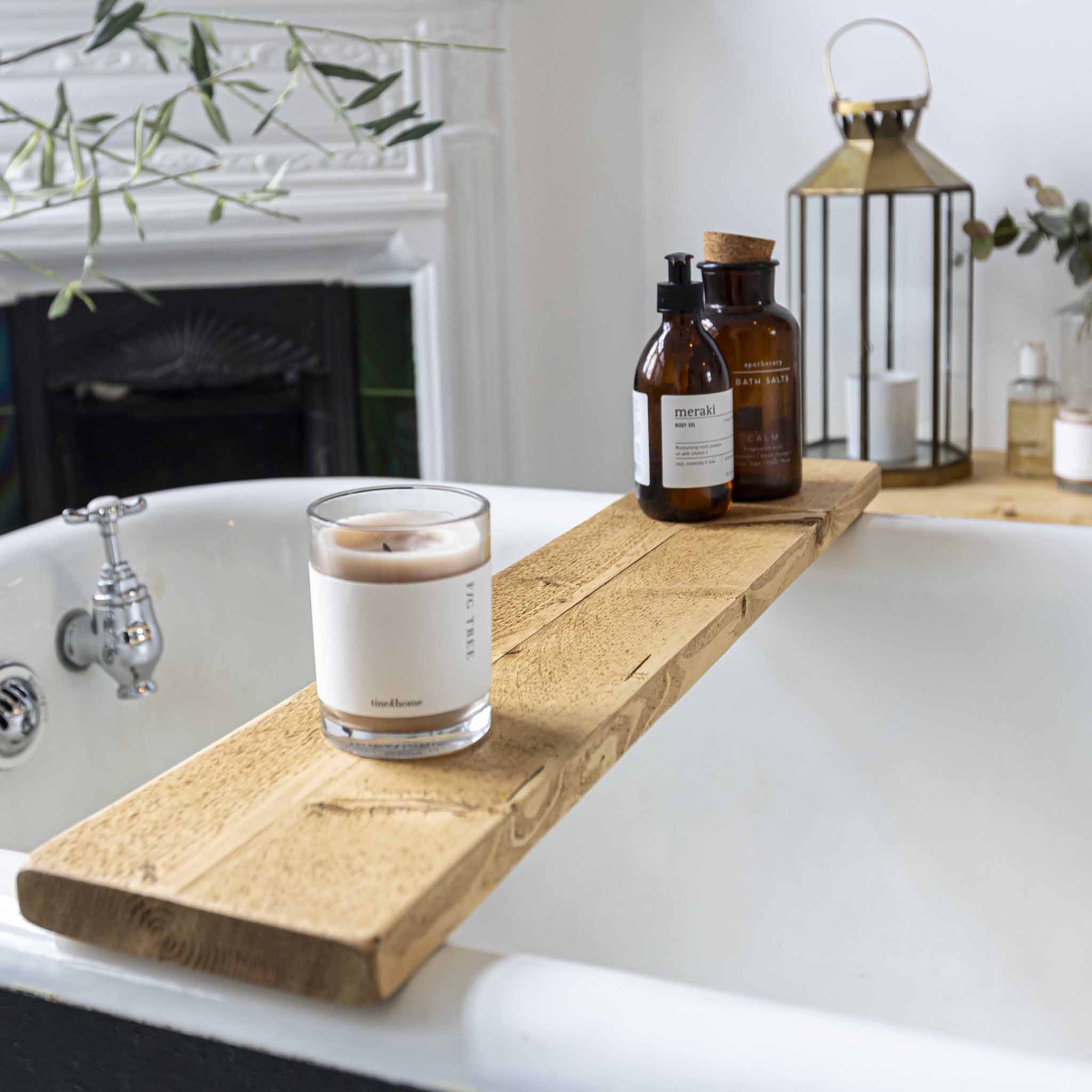 Rustic Wooden Bath Caddy – Ben Simpson Furniture