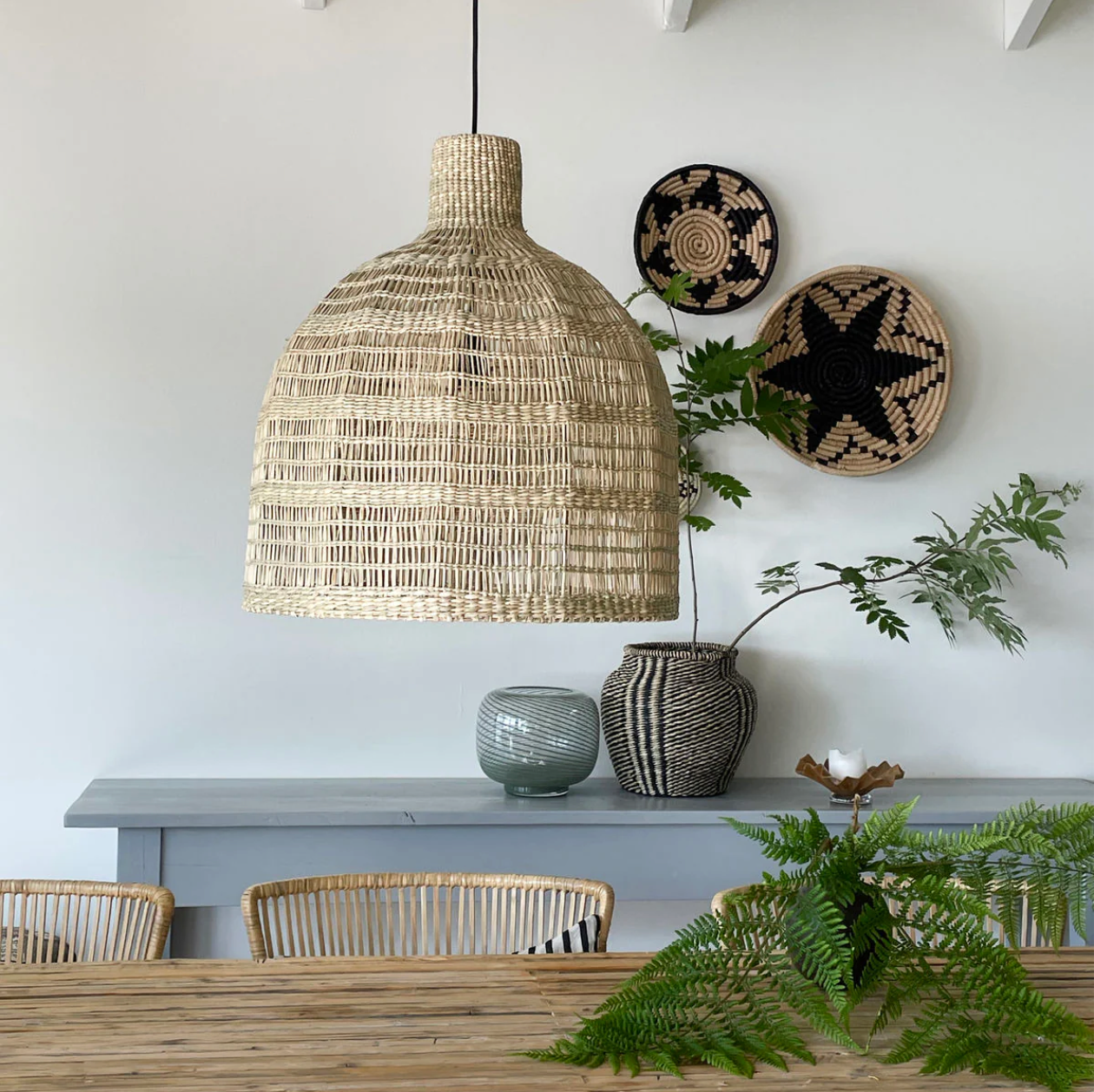 Seagrass Ceiling Lampshade Natural Lighting Ben Simpson Furniture 0039