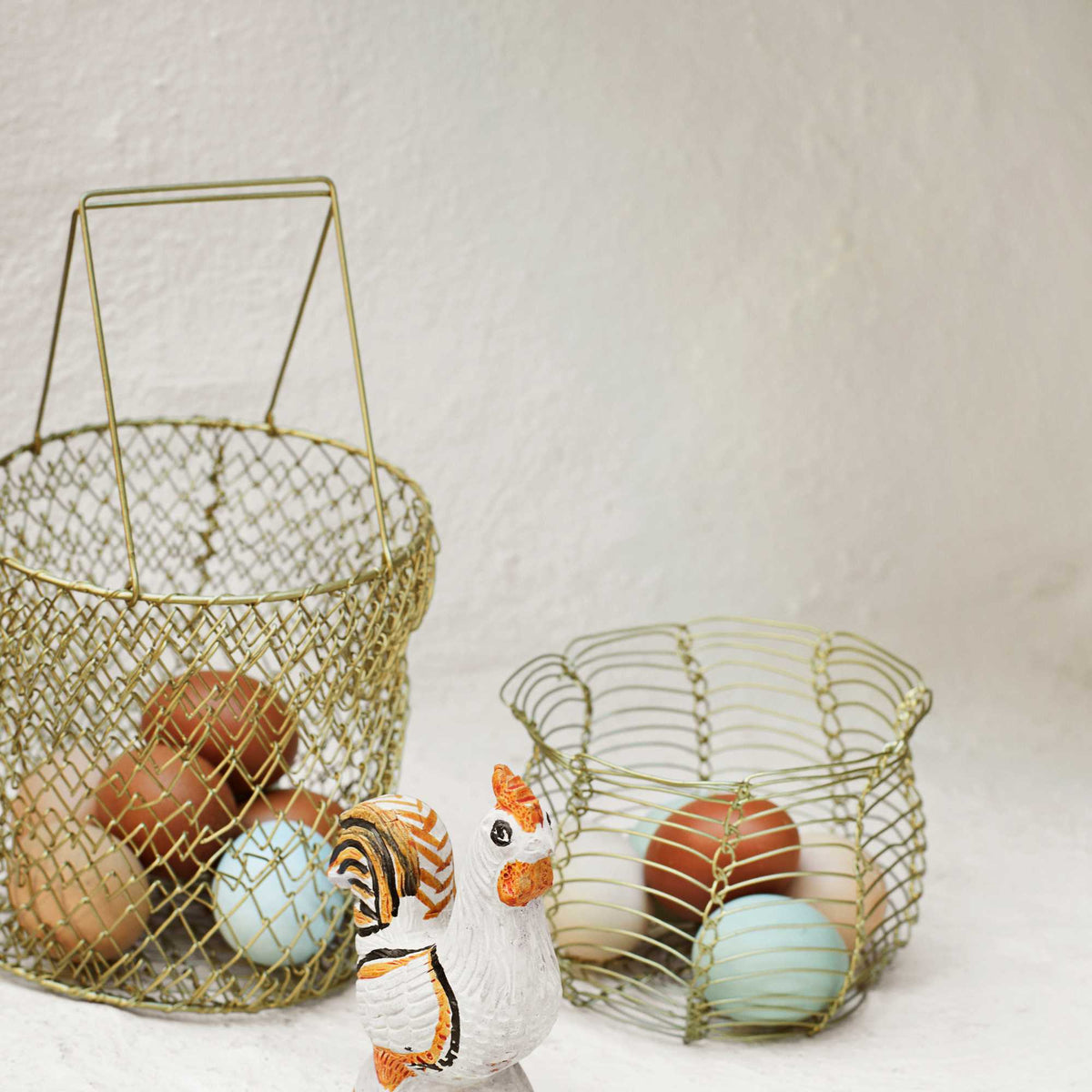 Hanging Brass Wire Basket