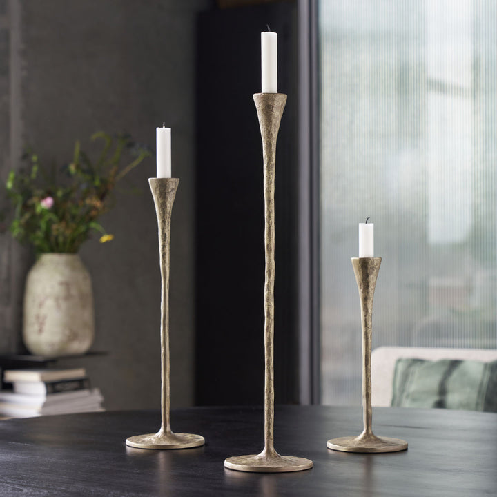 Candlestick Holder | Hammered Brass