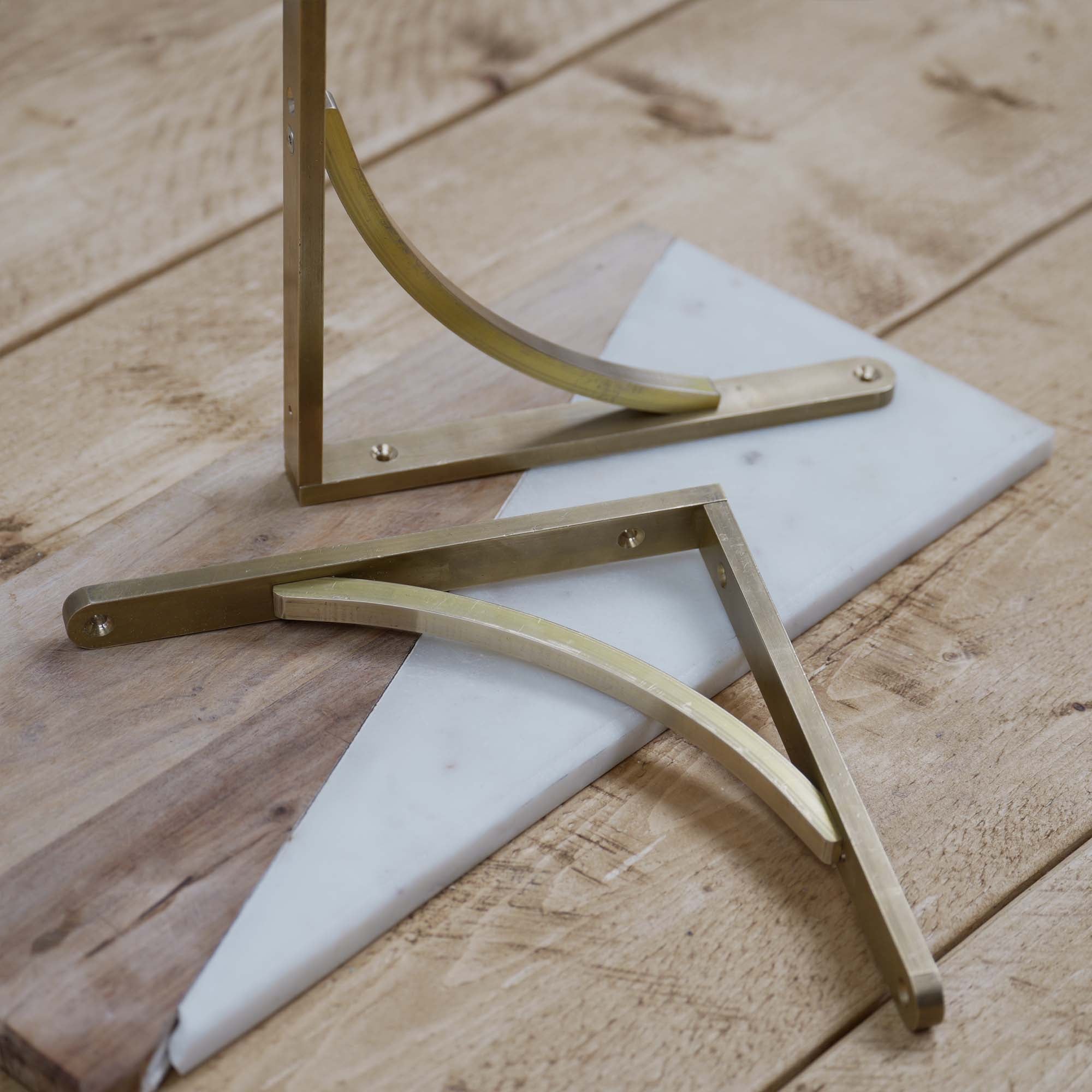 Handmade Brass Bracket Shelf