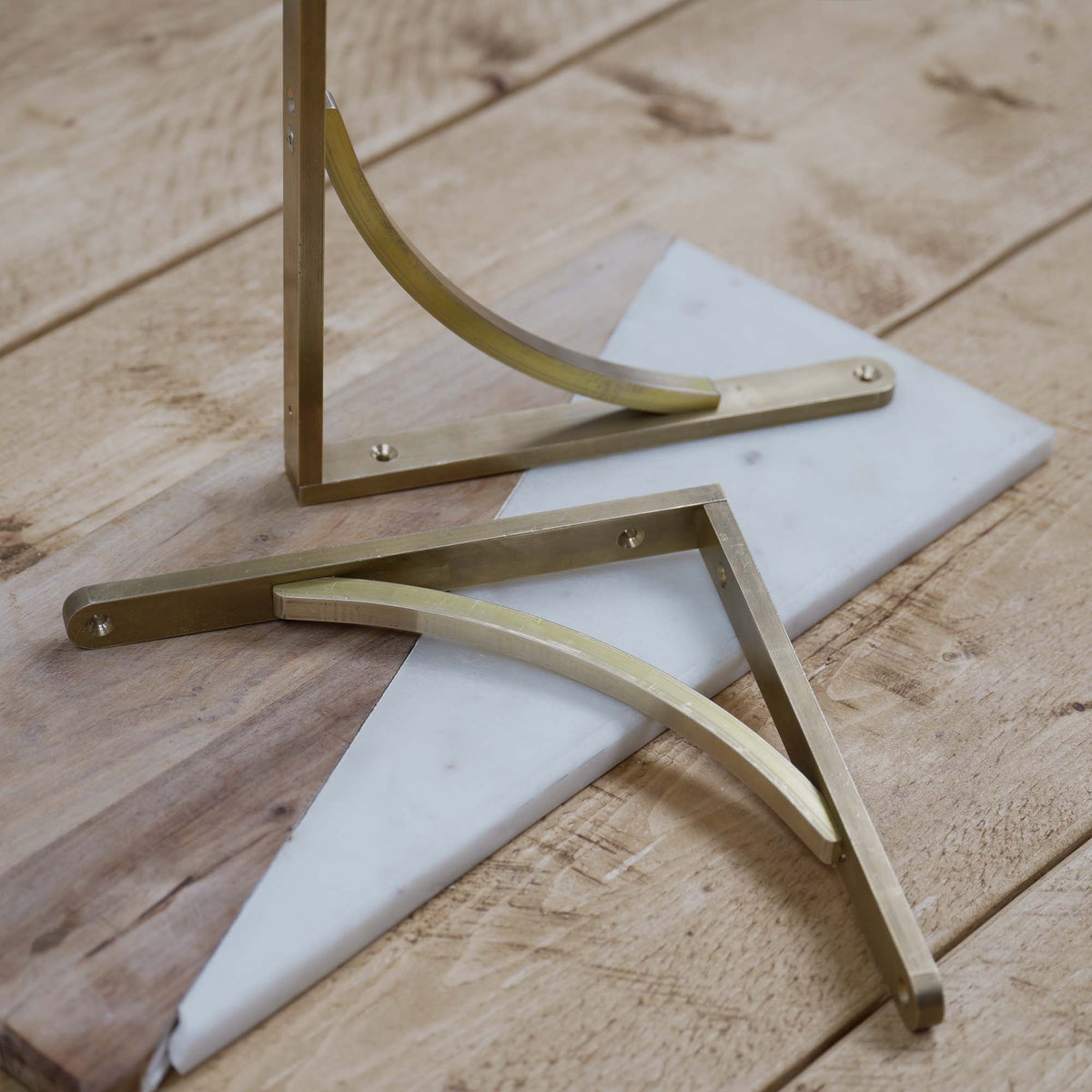 Handmade Brass Bracket Shelf
