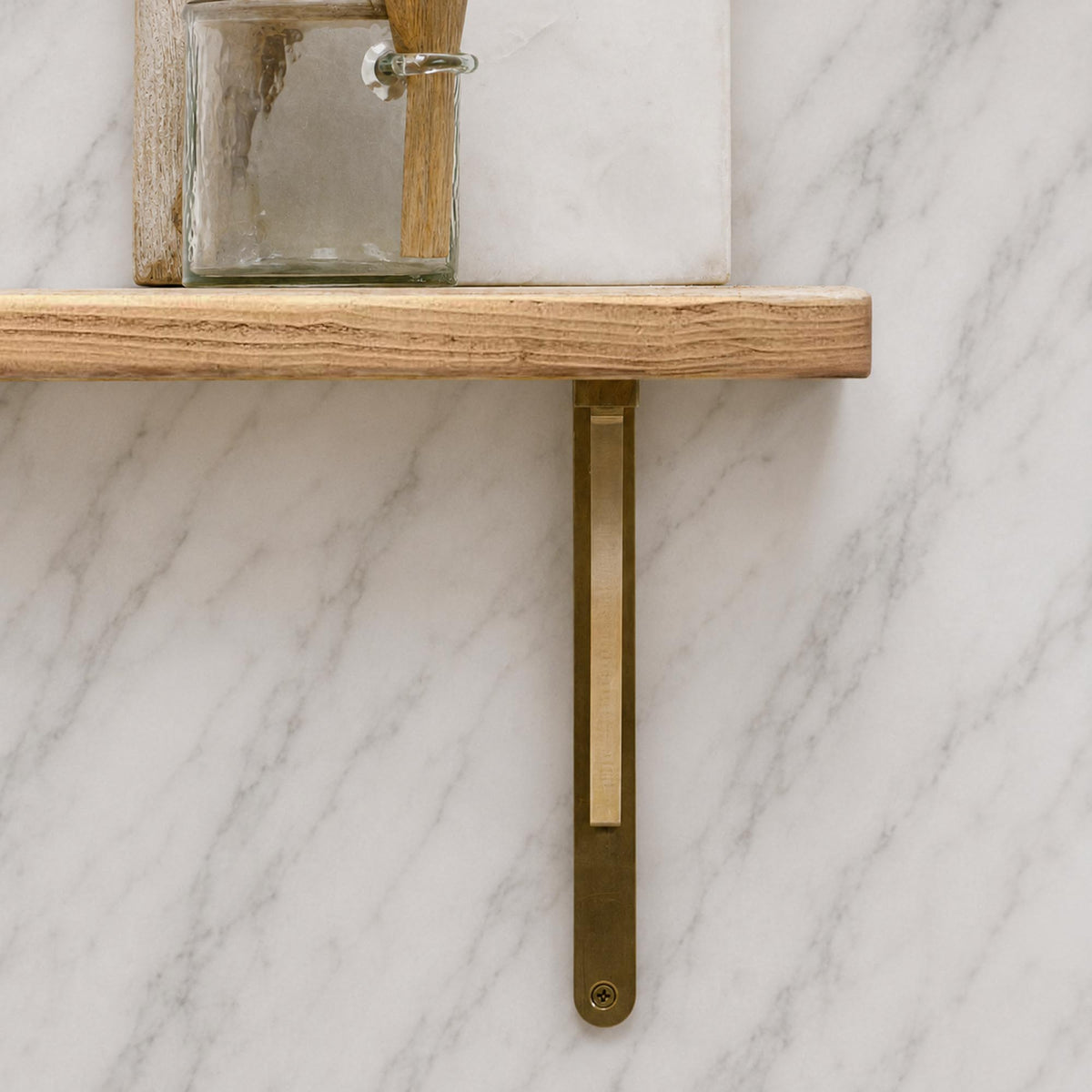 Handmade Brass Bracket Shelf | Thin