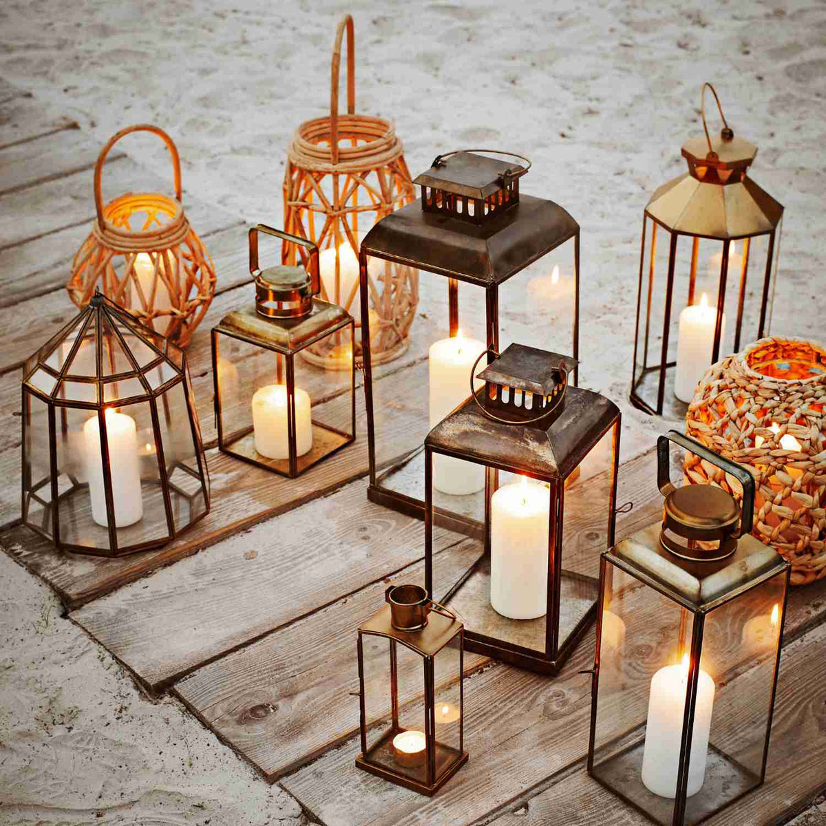 Floor Lanterns | Brass