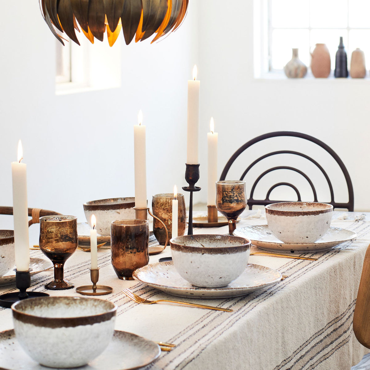 Antique Candle Holder | Black