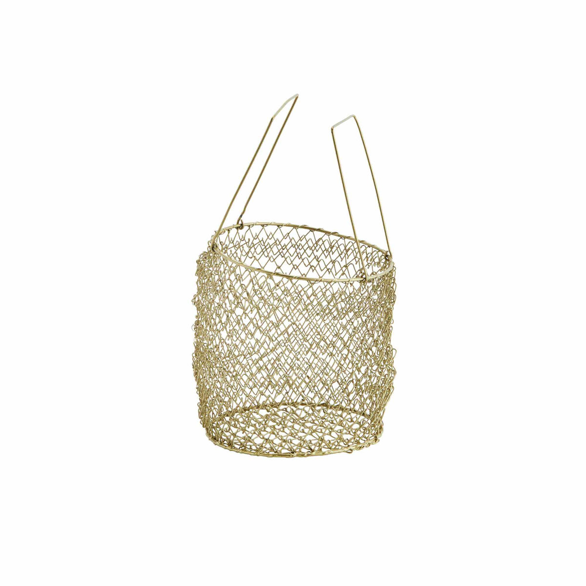 Hanging Brass Wire Basket