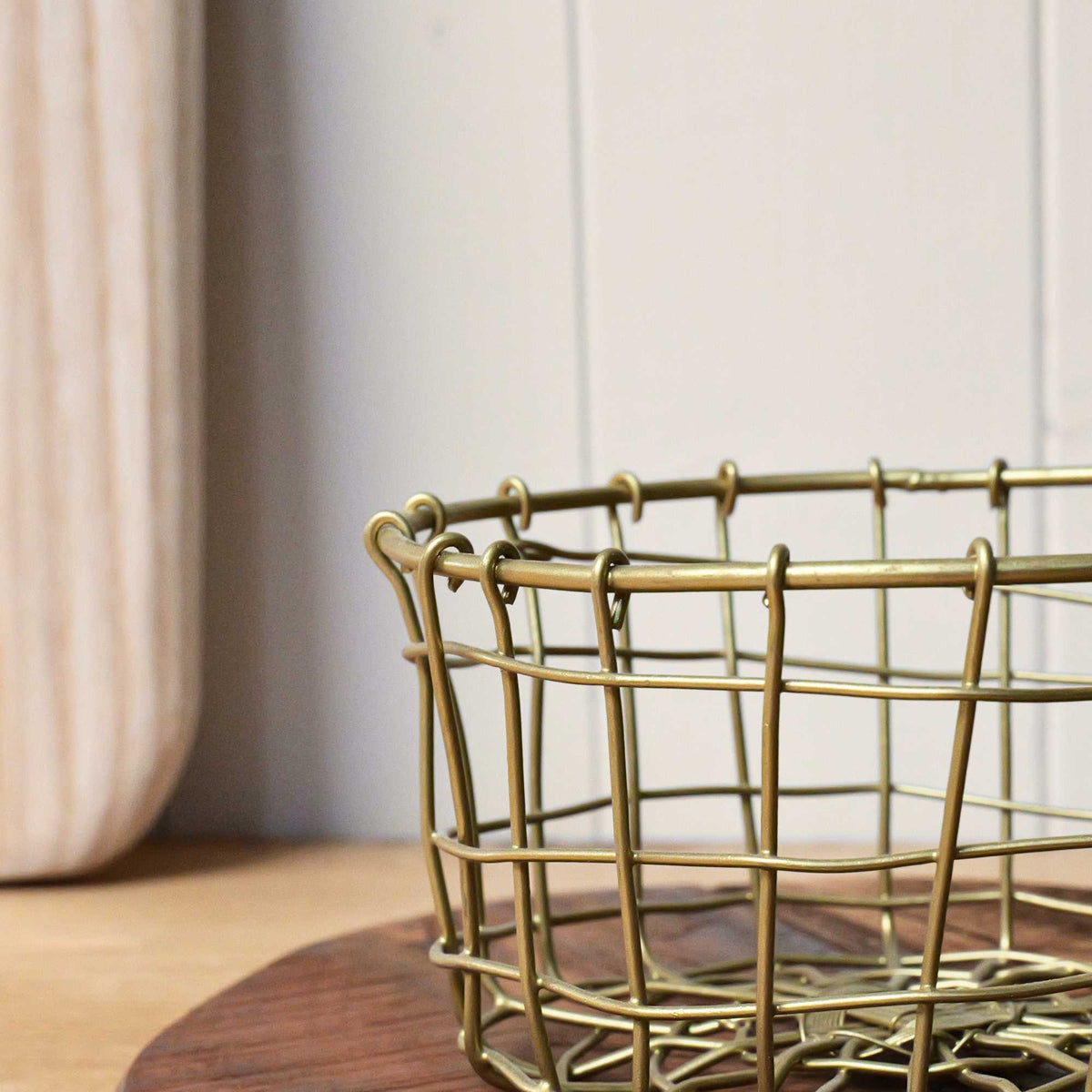 Round Brass Basket