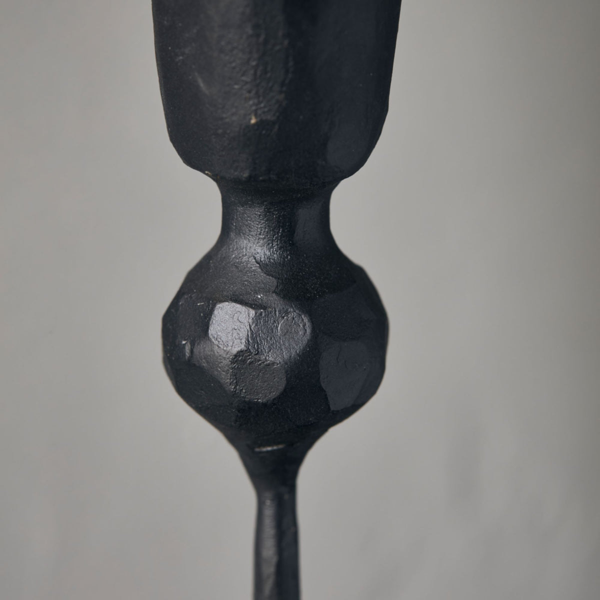 Hammered Candlestick Holder | Black