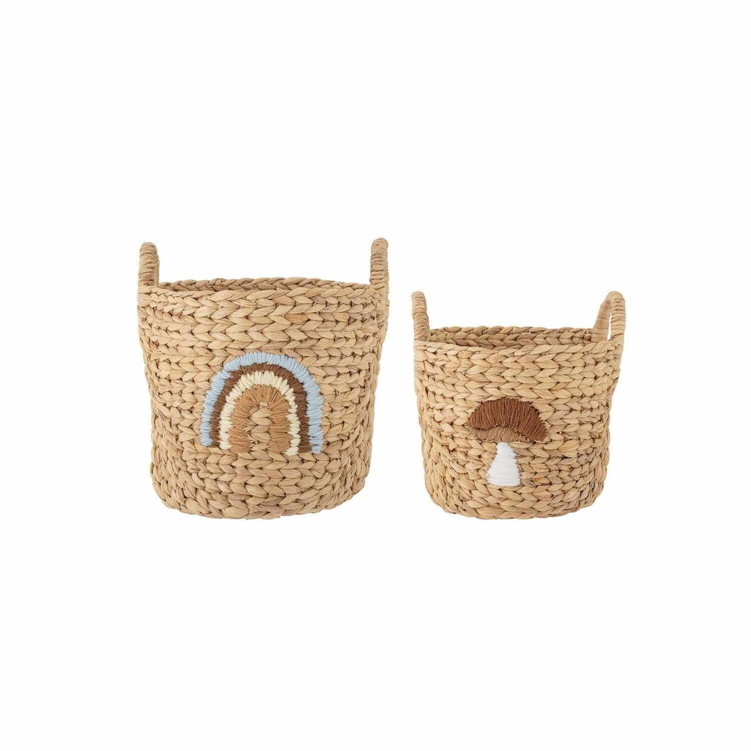 Nursery Storage Baskets | Rainbow & Mushroom