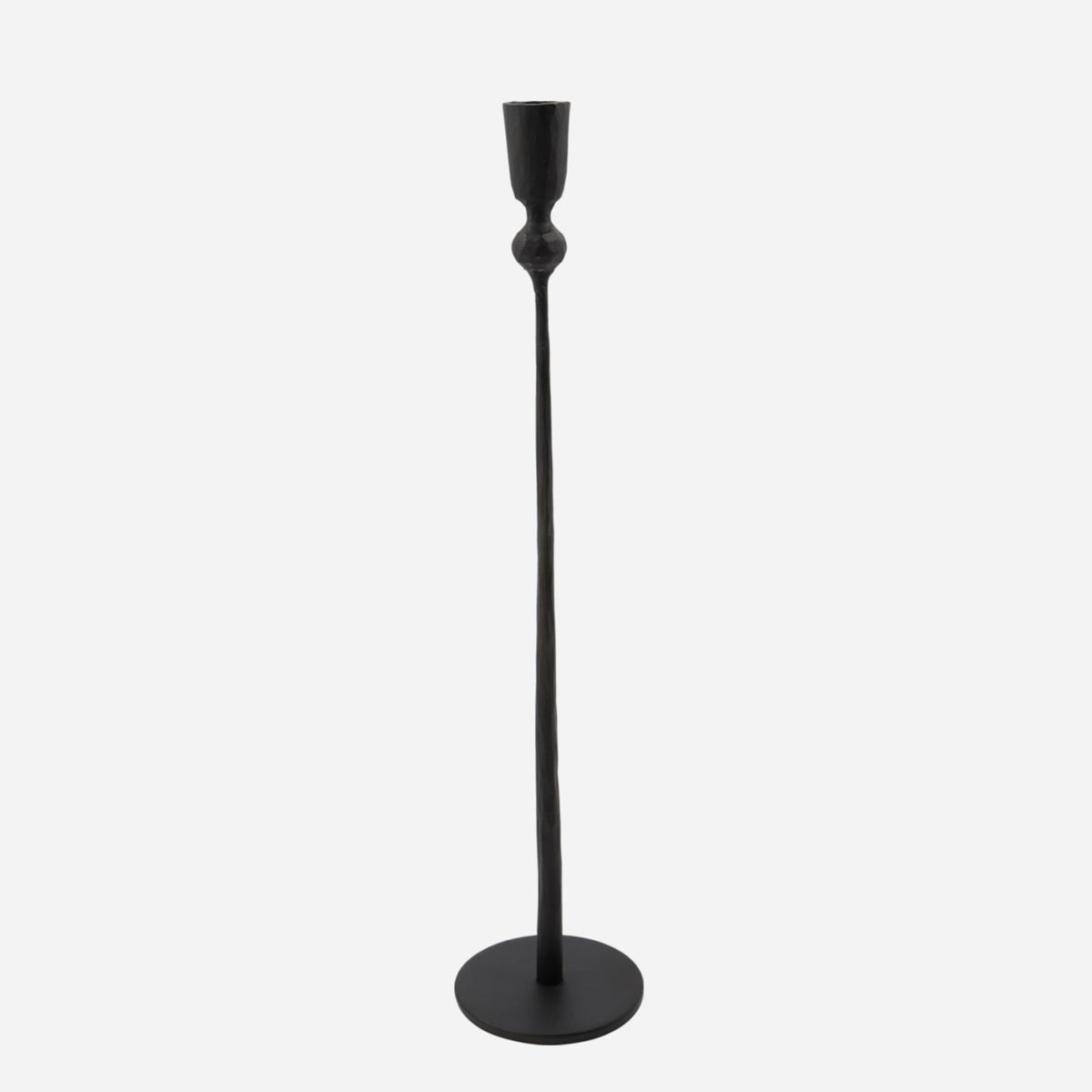 Hammered Candlestick Holder | Black