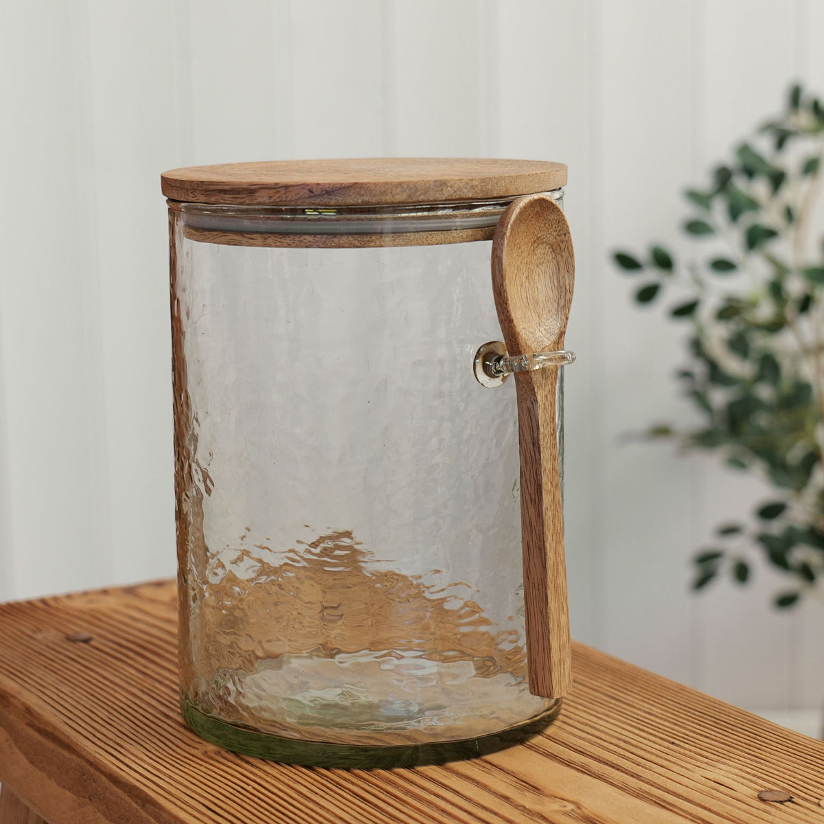 Recycled Storage Jar | Mango Wood