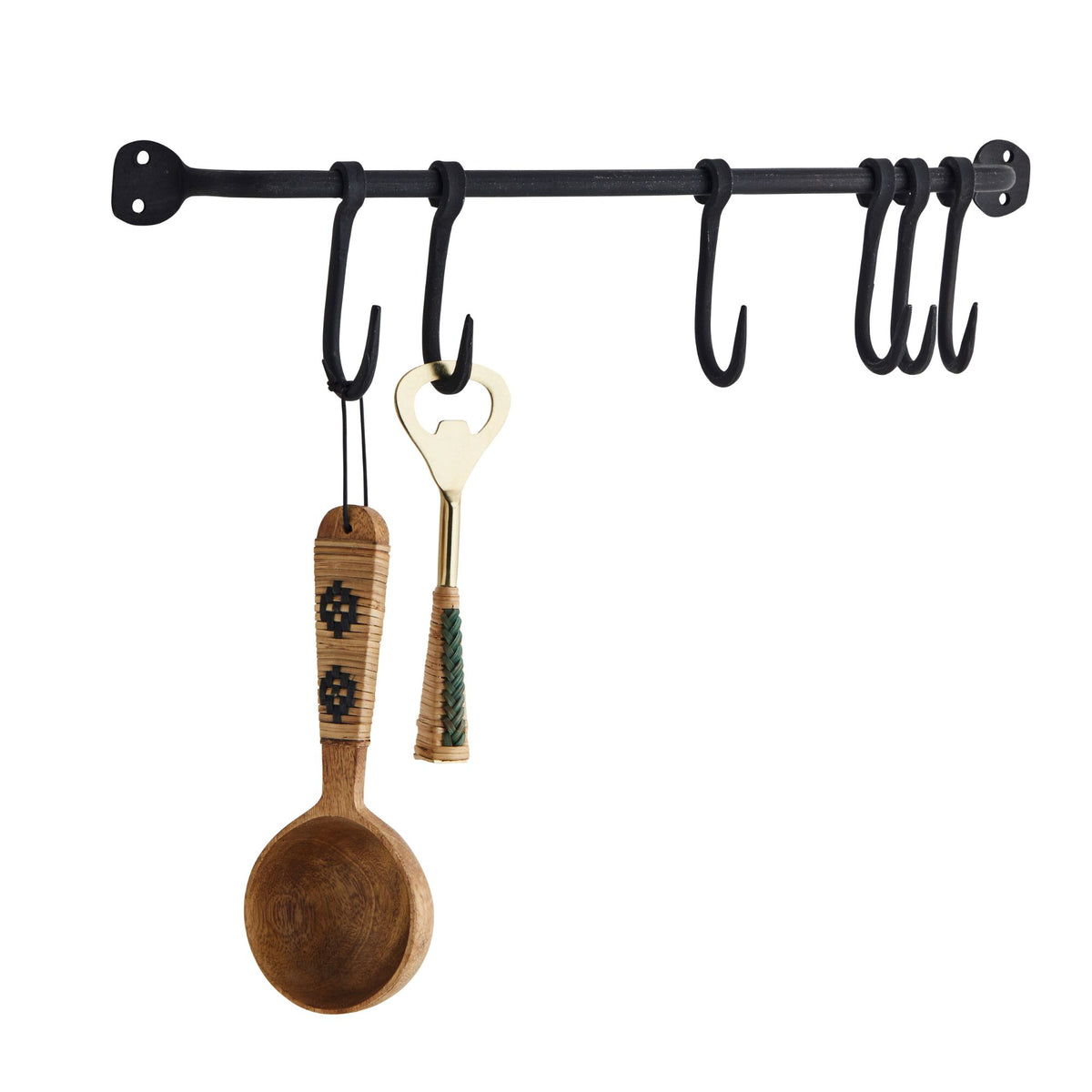 Metal Shelf Rail | Antique Black