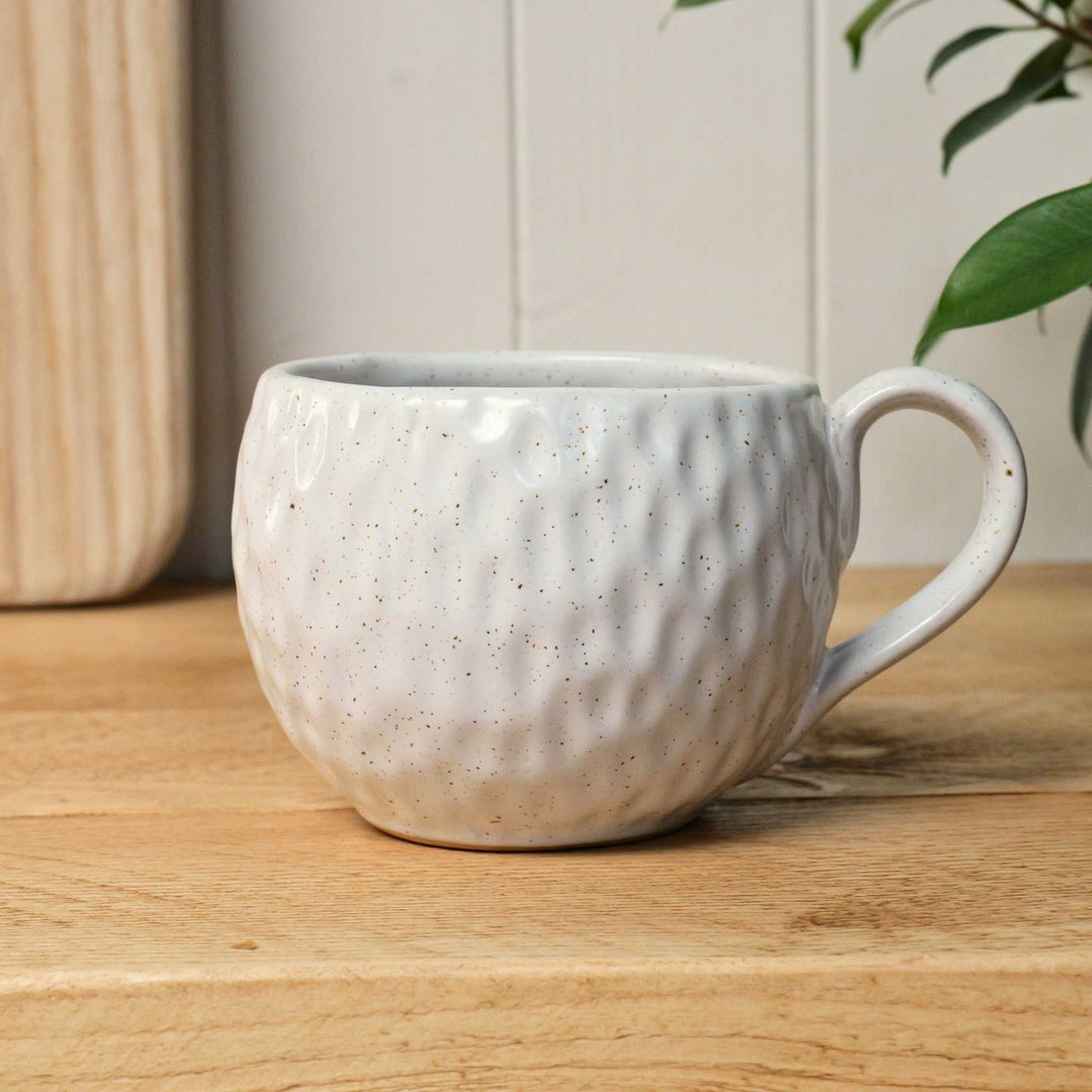 Stoneware Mugs | Flecked White