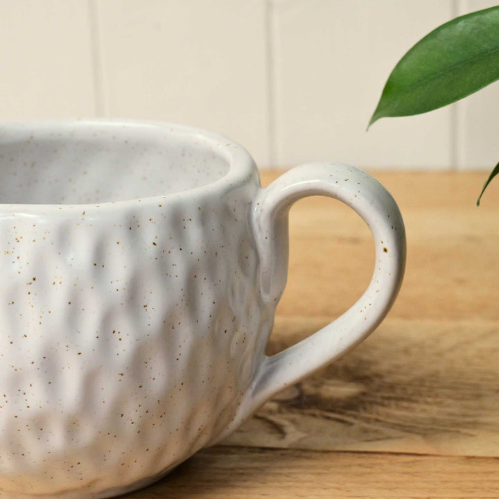 Stoneware Mugs | Flecked White