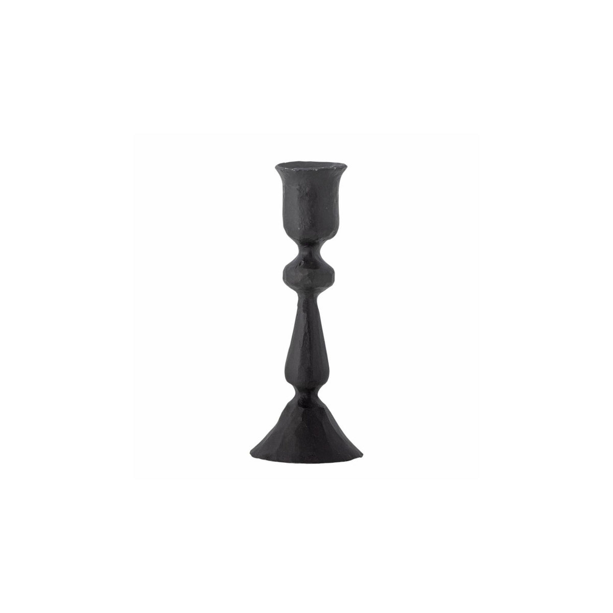 Rustic Candle Holder | Black Zinc
