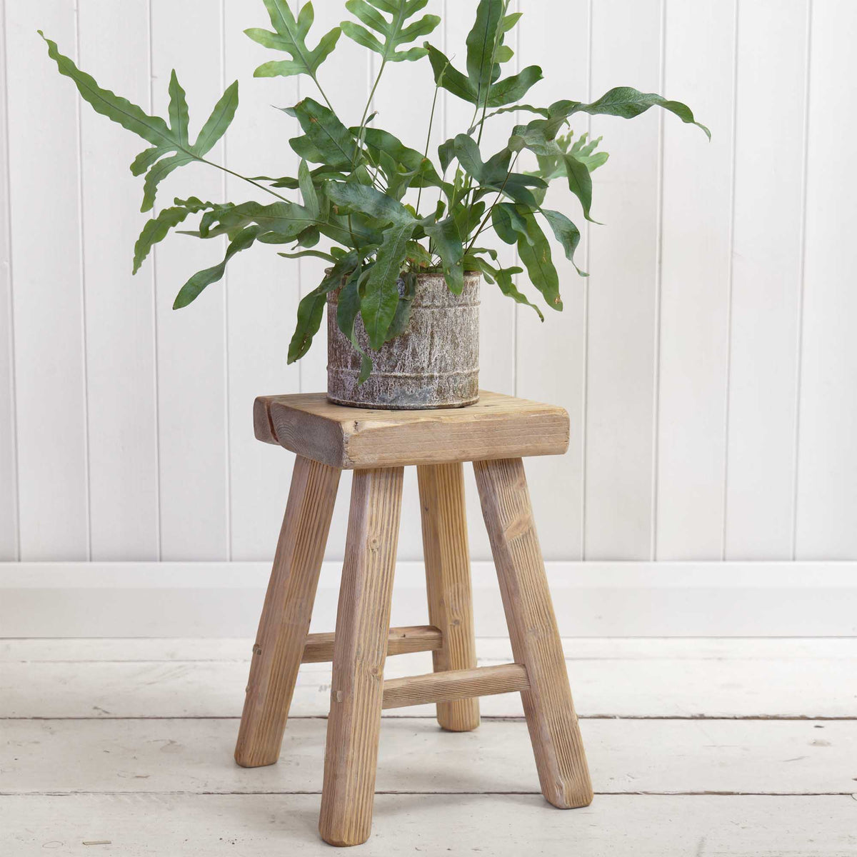 Reclaimed Wooden Milk Stool