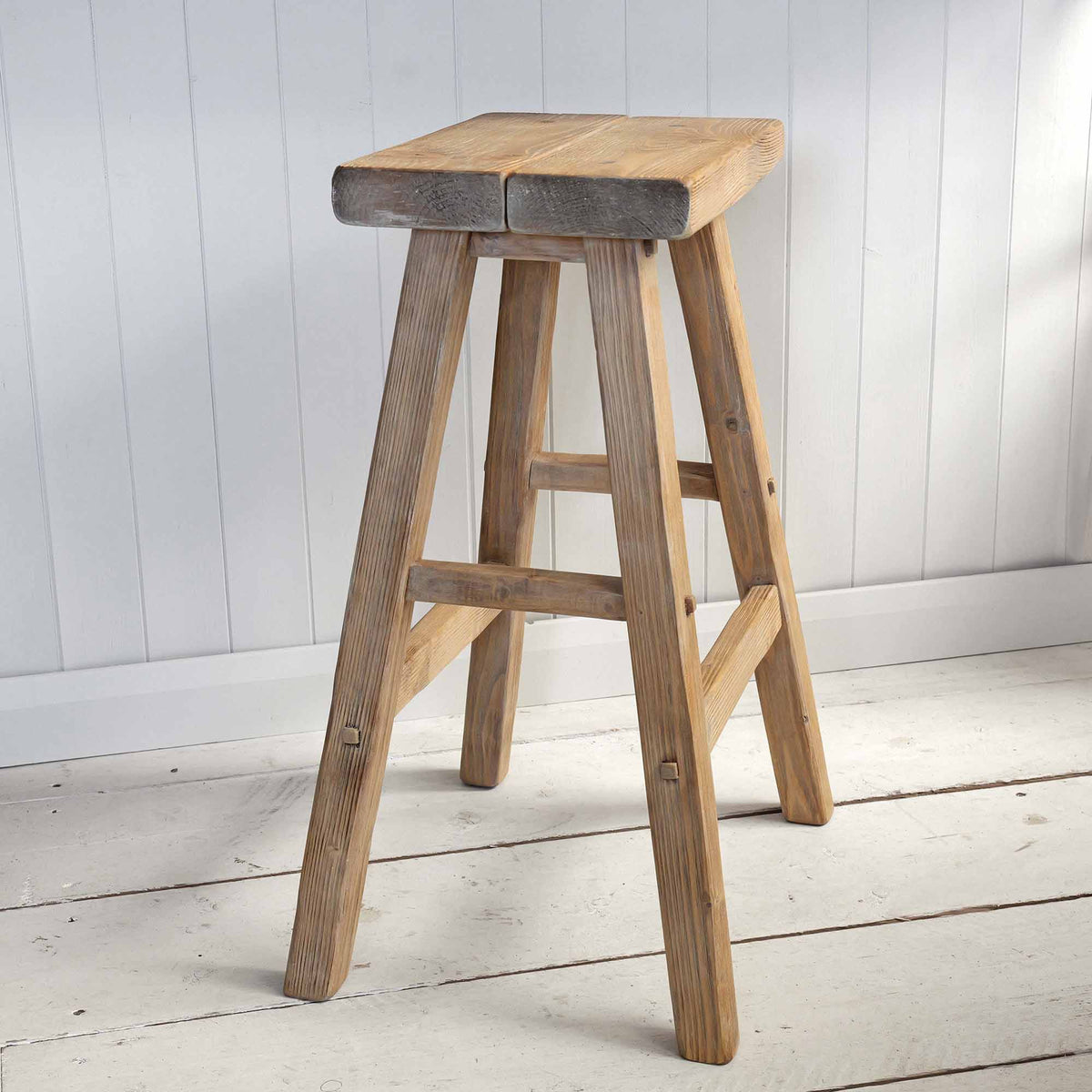 Reclaimed Wooden Bar Stool