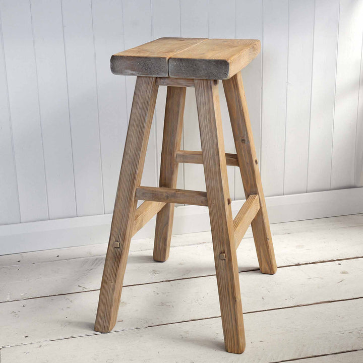 Reclaimed Wooden Bar Stool