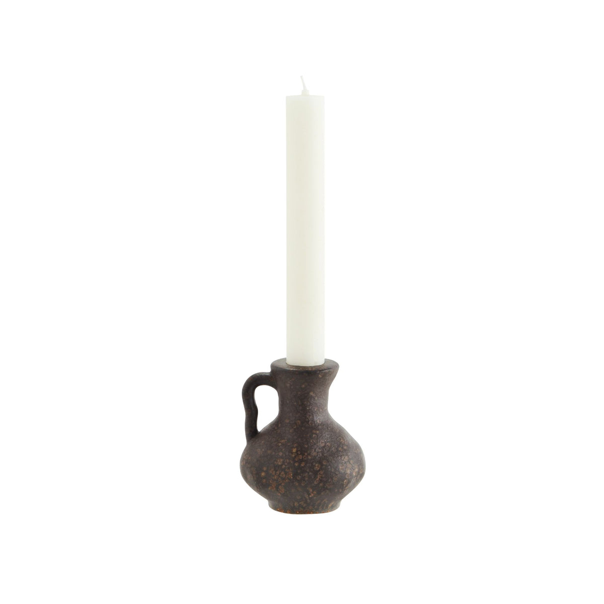 Stoneware Candle Holder | Rust