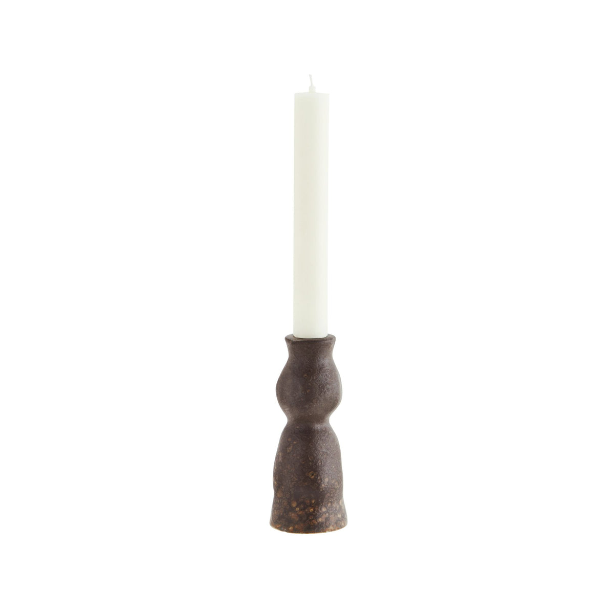 Stoneware Candle Stand | Rust