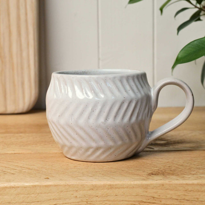 Stoneware Mugs | Flecked White