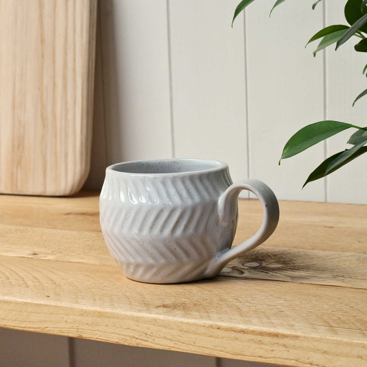 Stoneware Mugs | Flecked White