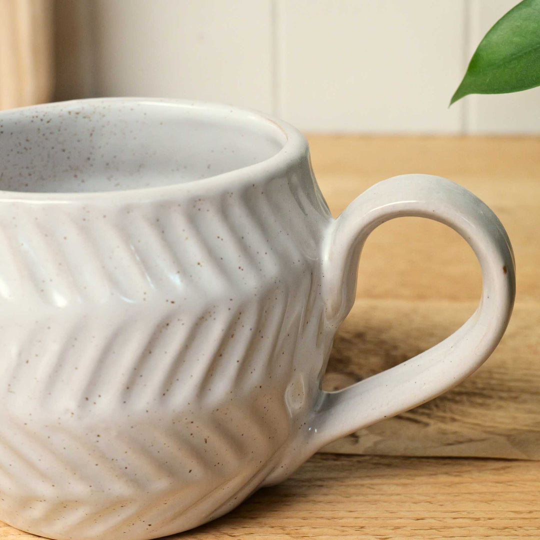 Stoneware Mugs | Flecked White