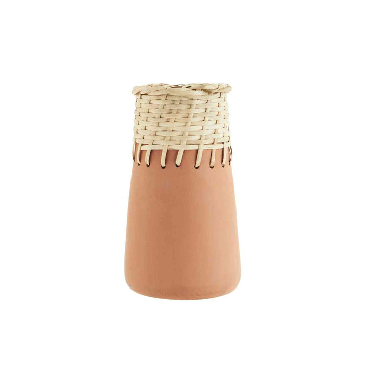Terracotta & Bamboo Vase