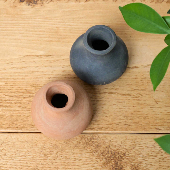 Small Terracotta Vase | Set of 2