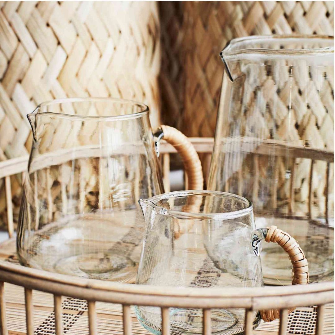 Glass Jar & Bamboo Handle
