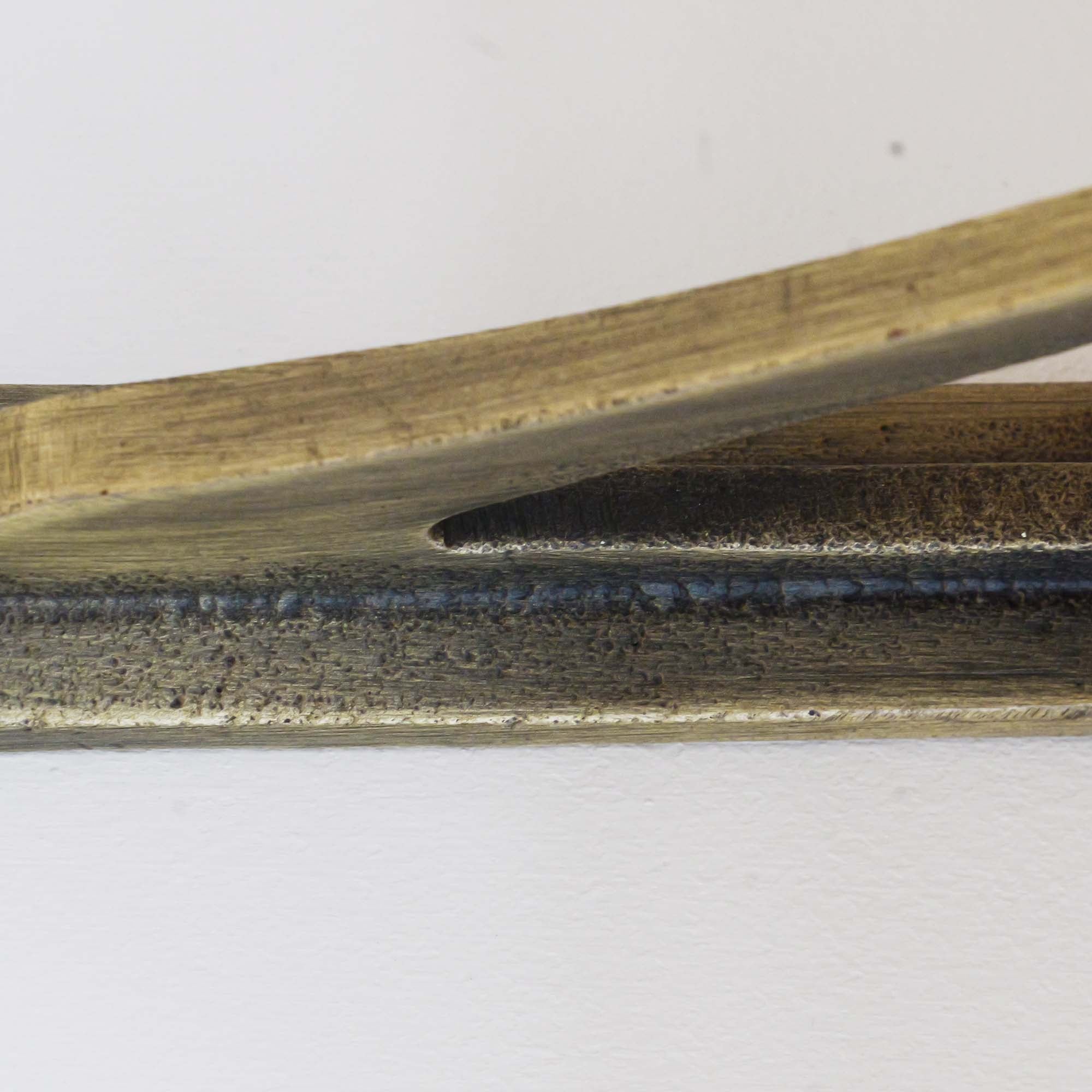 Aged Brass Bracket Wooden Shelf