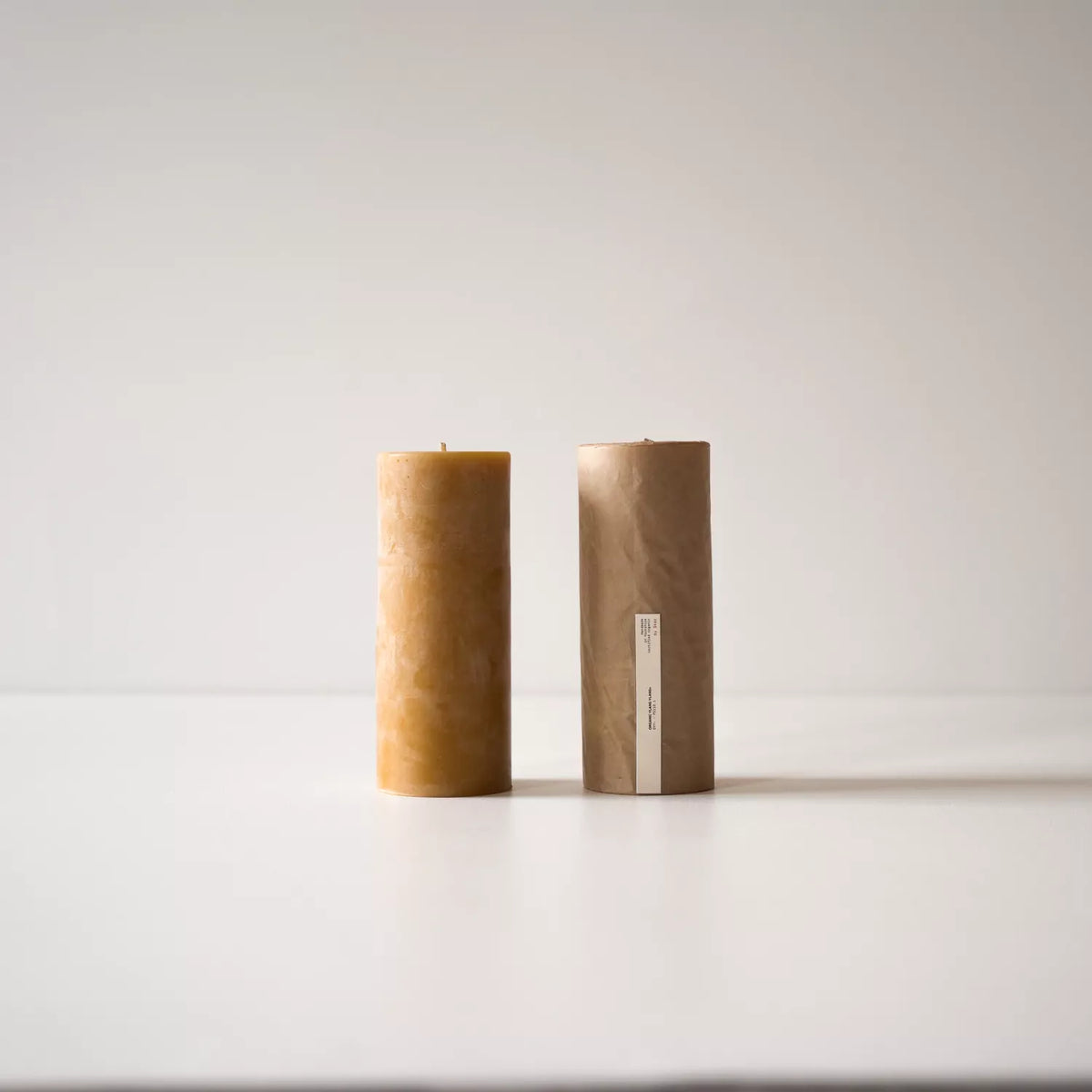 Organic Beeswax Pillar Candles | Handmade | Matcha