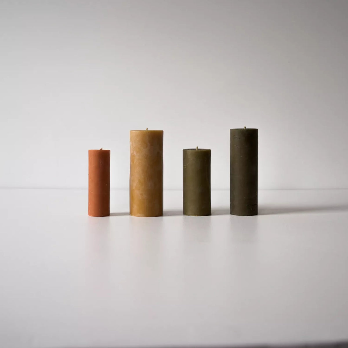 Organic Beeswax Pillar Candles | Handmade | Matcha