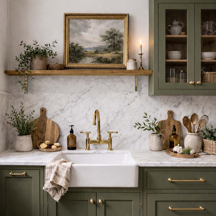 Handmade Brass Bracket Shelf | Thin