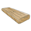 Rustic Wooden Shelf | Metal Brackets | 15cm Depth