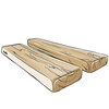 Rustic Wooden Shelf | Metal Brackets | 30cm Depth