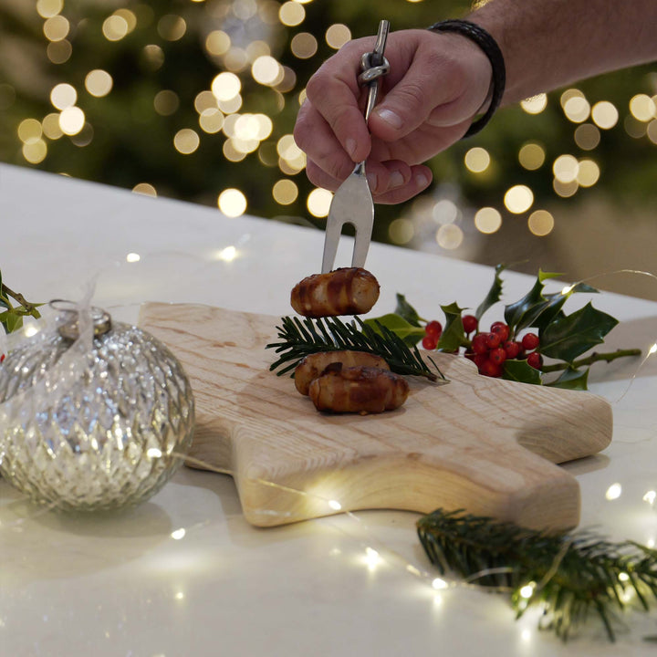 Rustic Christmas Tree Serving Board | Solid Ash