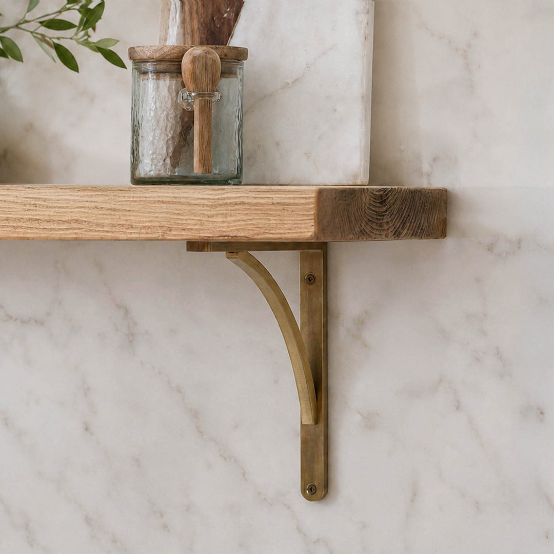 Handmade Brass Bracket Shelf