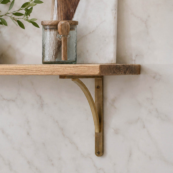 Handmade Brass Bracket Shelf | Thin