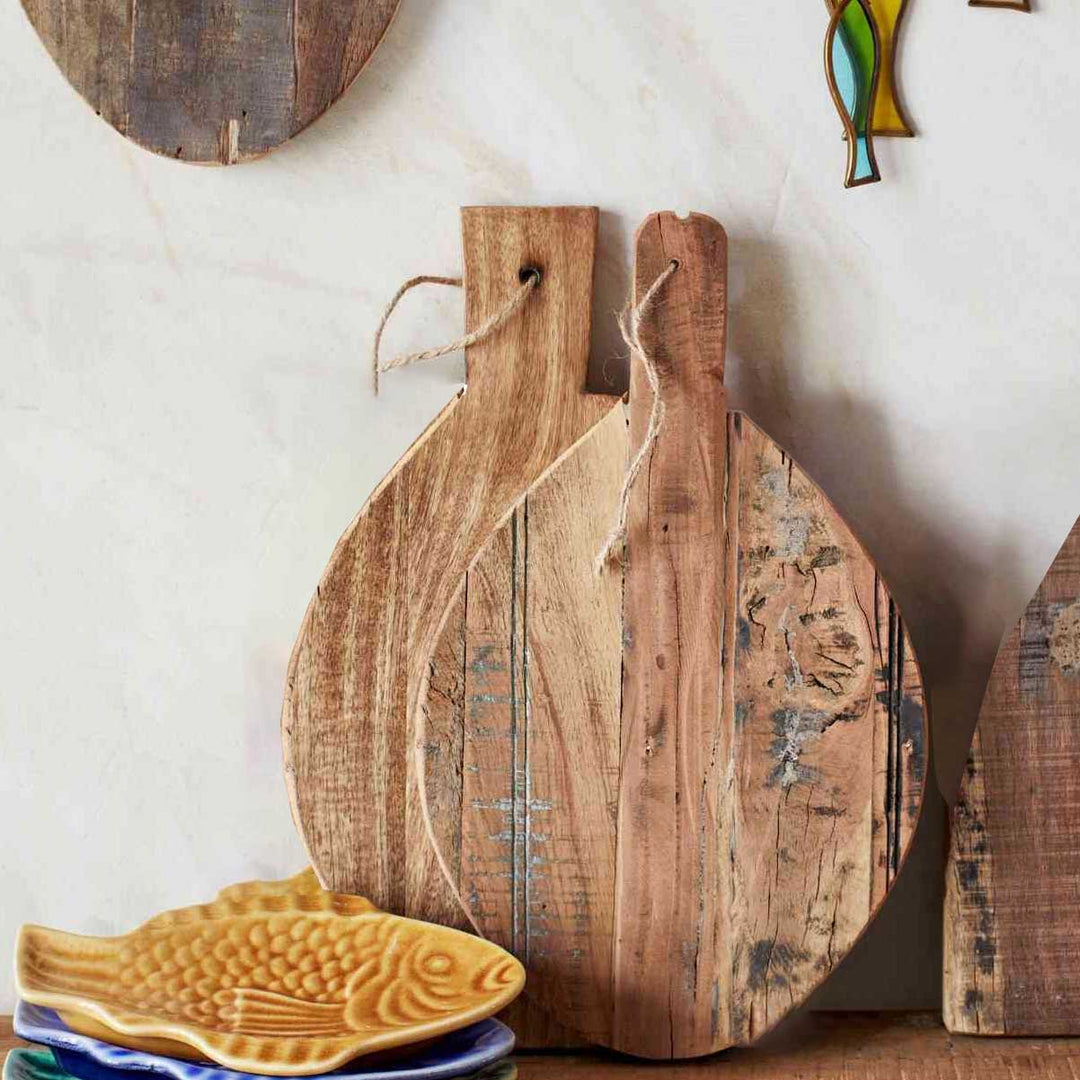 Recycled Wooden Trays - Round | Set of 2