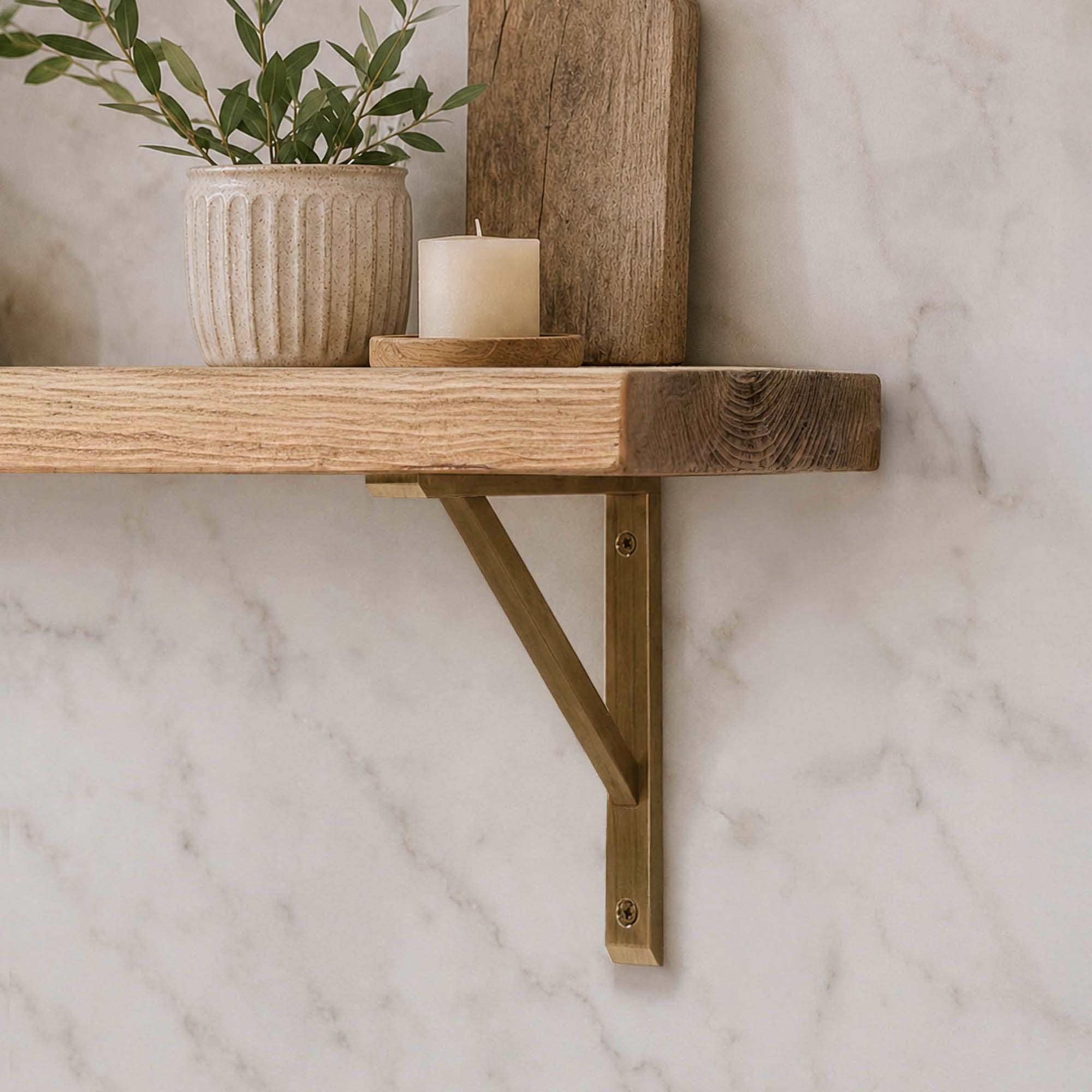 Engineered Brass Bracket Shelf