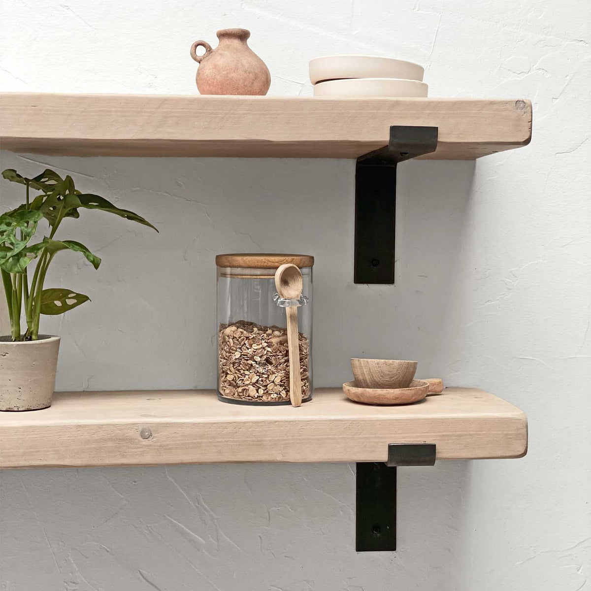 Shabby Chic Shelf | Lipped Brackets | 22cm Depth