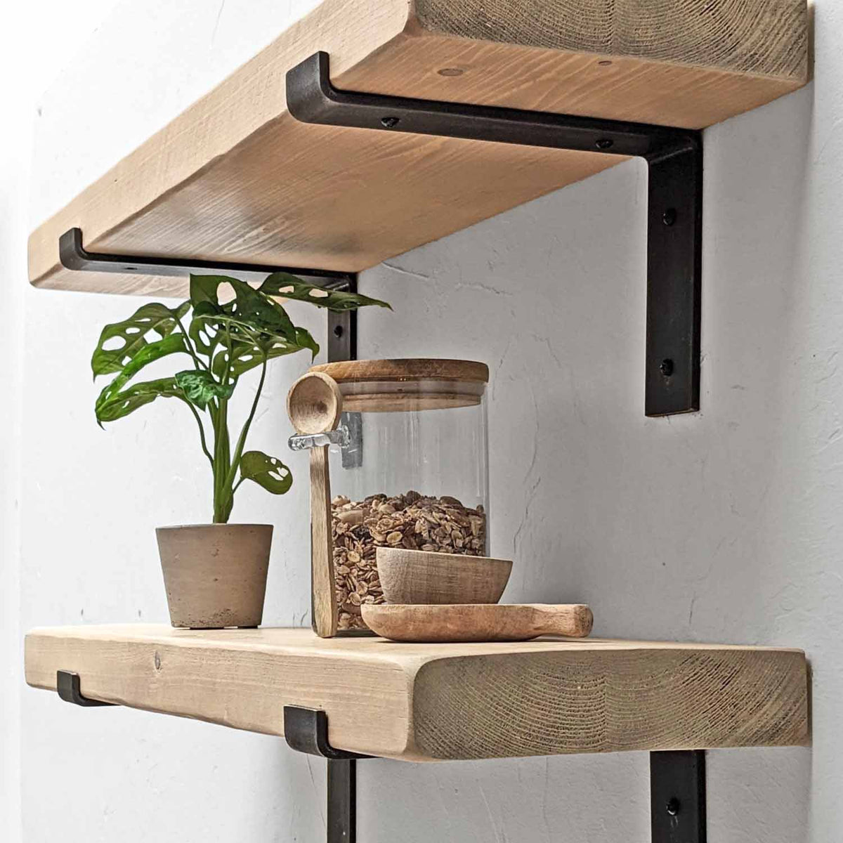 Shabby Chic Shelf | Lipped Brackets | 22cm Depth