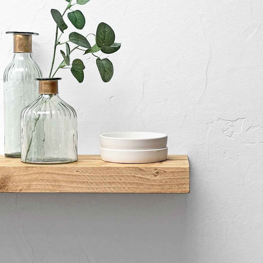 Contemporary Wooden Floating Shelf 22cm Depth Ben Simpson Furniture