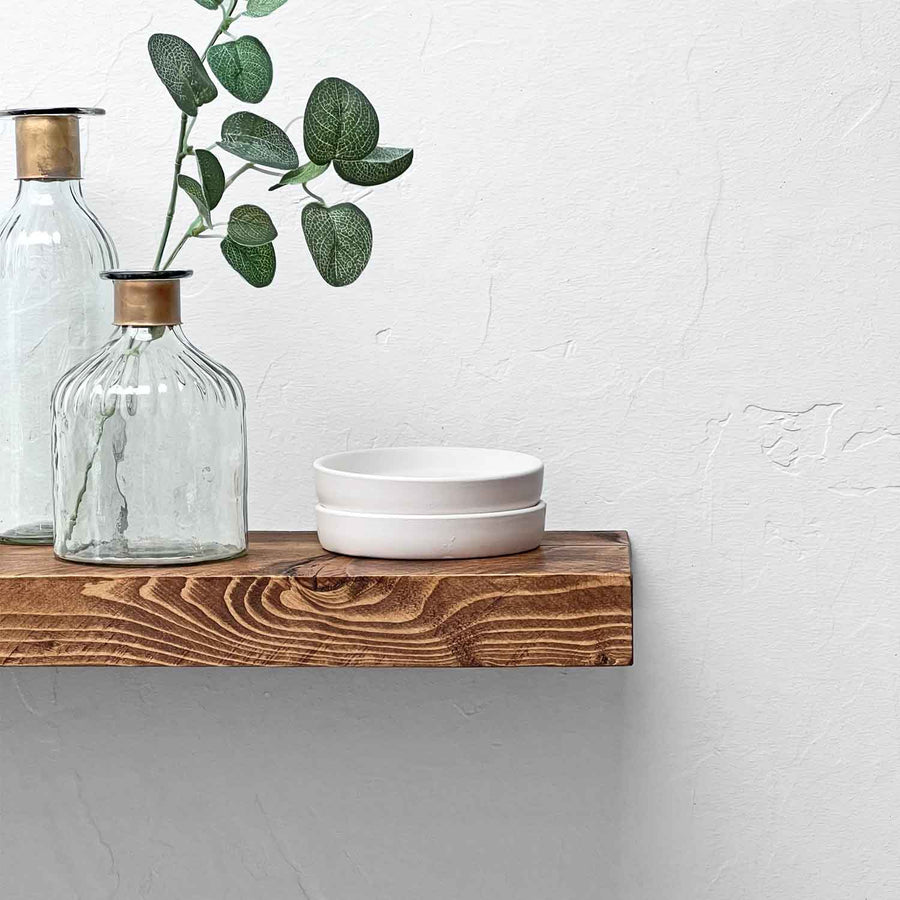 Contemporary Wooden Floating Shelf 22cm Depth Ben Simpson Furniture