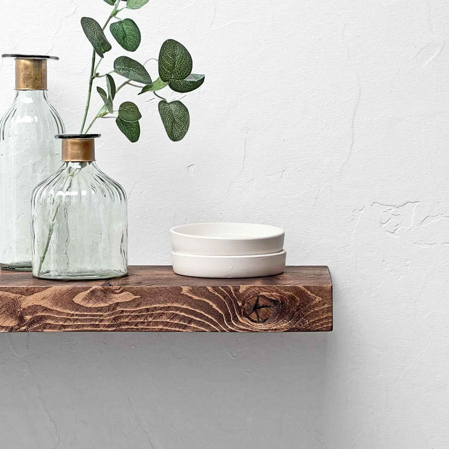 Contemporary Wooden Floating Shelf 22cm Depth Ben Simpson Furniture