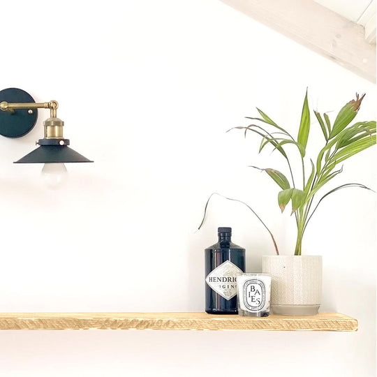 Reclaimed Thin Wooden Floating Shelf 22cm Depth Ben Simpson Furniture