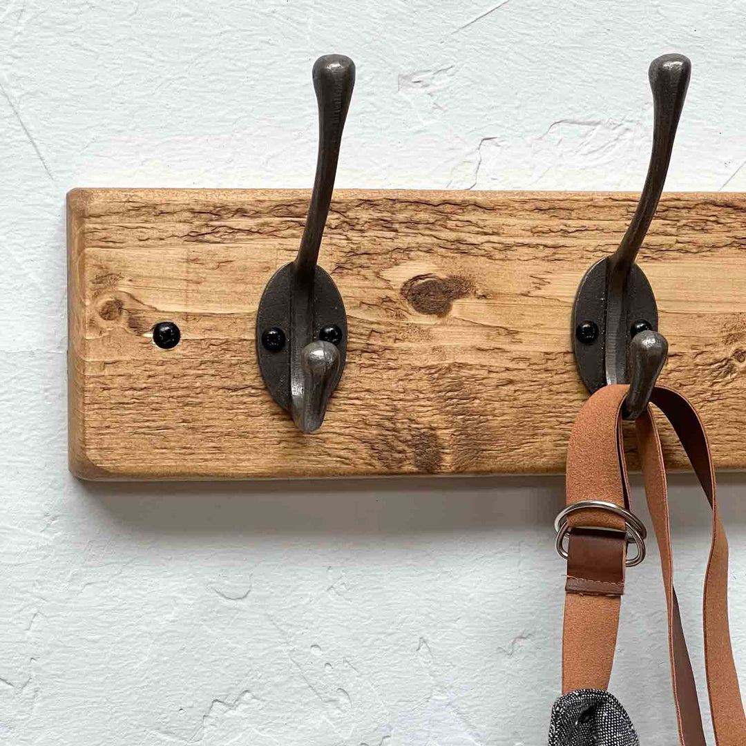 Wooden Coat Rack | Vintage Hooks