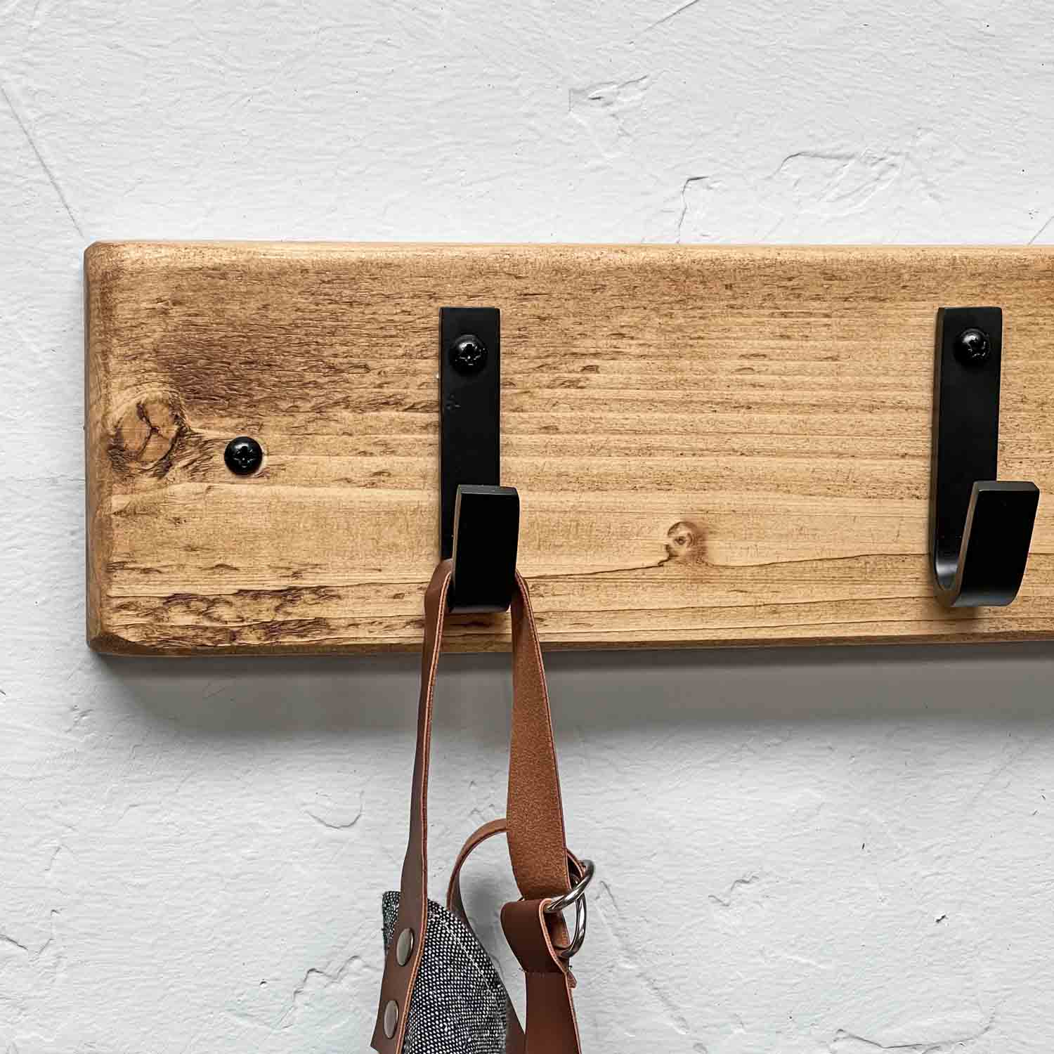 Wooden Coat Rack | Modern Black Hooks | Ben Simpson Furniture