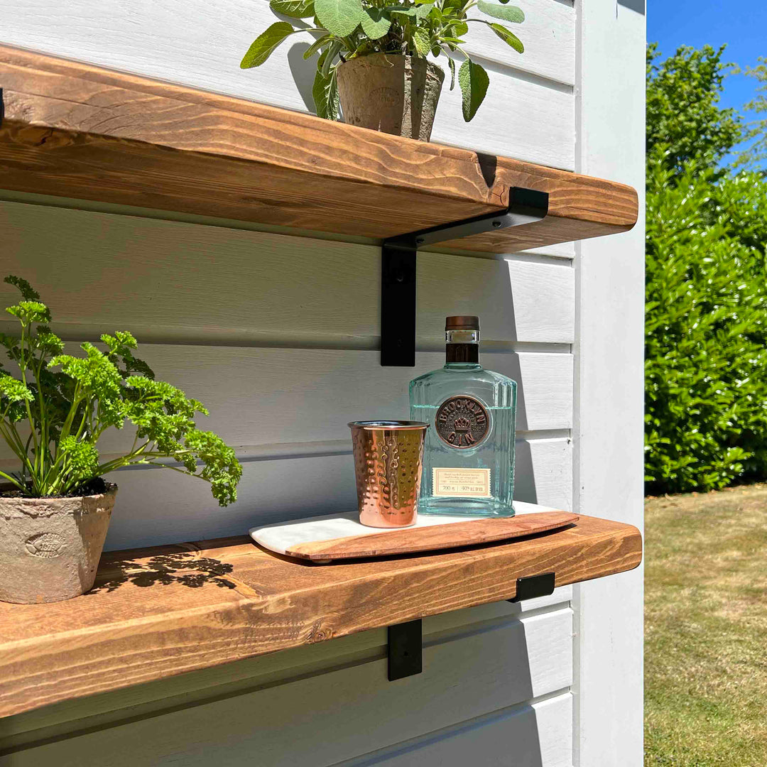 Ben Simpson Furniture | Rustic Garden Bracket Shelf - 22cm Depth